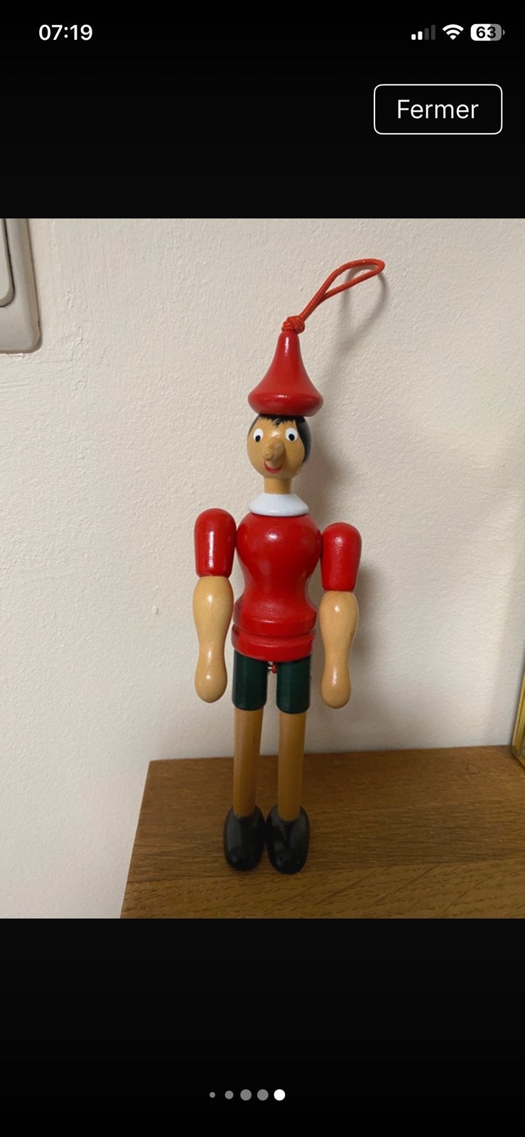 Ancien Pinocchio en bois articulé, Antiquités & Art, Enlèvement ou Envoi, Bois