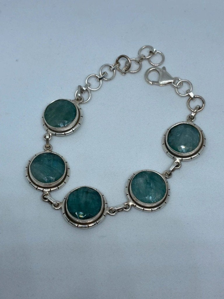 Zilver 925 Armband met Echte Smaragden - Verstelbaar, Ophalen of Verzenden, Nieuw, Zilver, Zilver