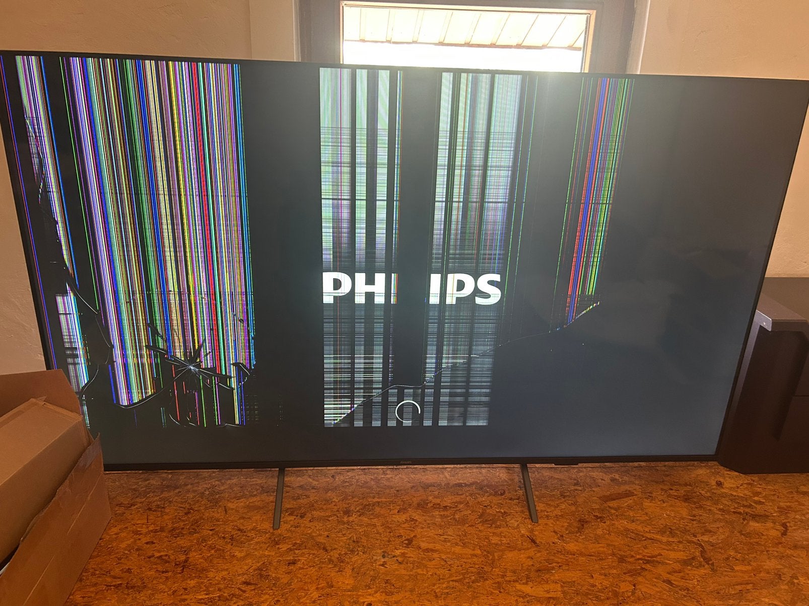 Philips 65 inch met kapot scherm gratis!!, Philips, LED, Enlèvement, Utilisé