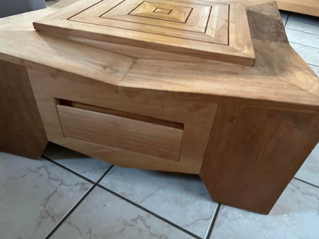 Table salon., Maison & Meubles, Teck, Moins de 50 cm, Enlèvement, 50 à 100 cm