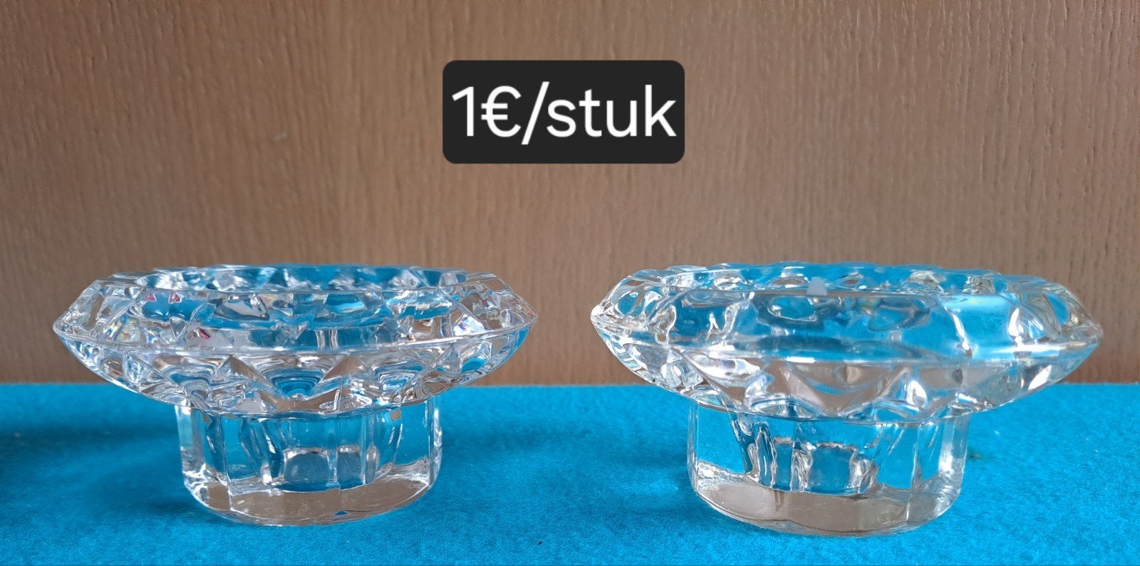 vintage kaarsenhouders, Huis en Inrichting, Woonaccessoires | Kandelaars en Kaarsen, Ophalen, Zo goed als nieuw, Glas, Kaars