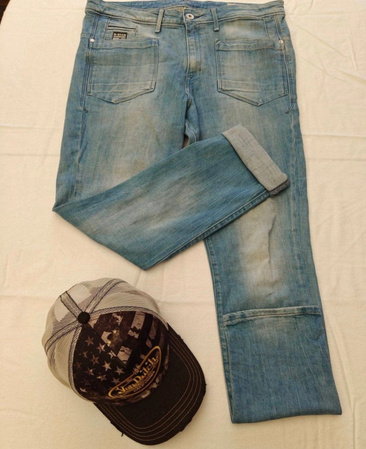 jeans G STAR RAW 3301 (L), Ophalen of Verzenden, Gedragen, Blauw, G-Star Raw