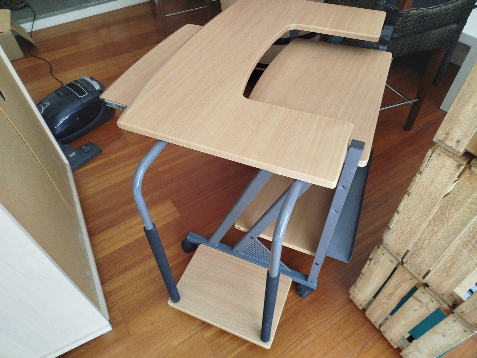 Bureau pour ordi et imprimante, Bureau d'ordinateur, Avec roues, Classique, Enlèvement