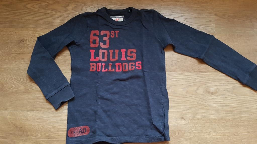 donkerblauwe longsleeve American Outfitters - AO maat 128, Kinderen en Baby's, Ophalen of Verzenden, Zo goed als nieuw, Shirt of Longsleeve