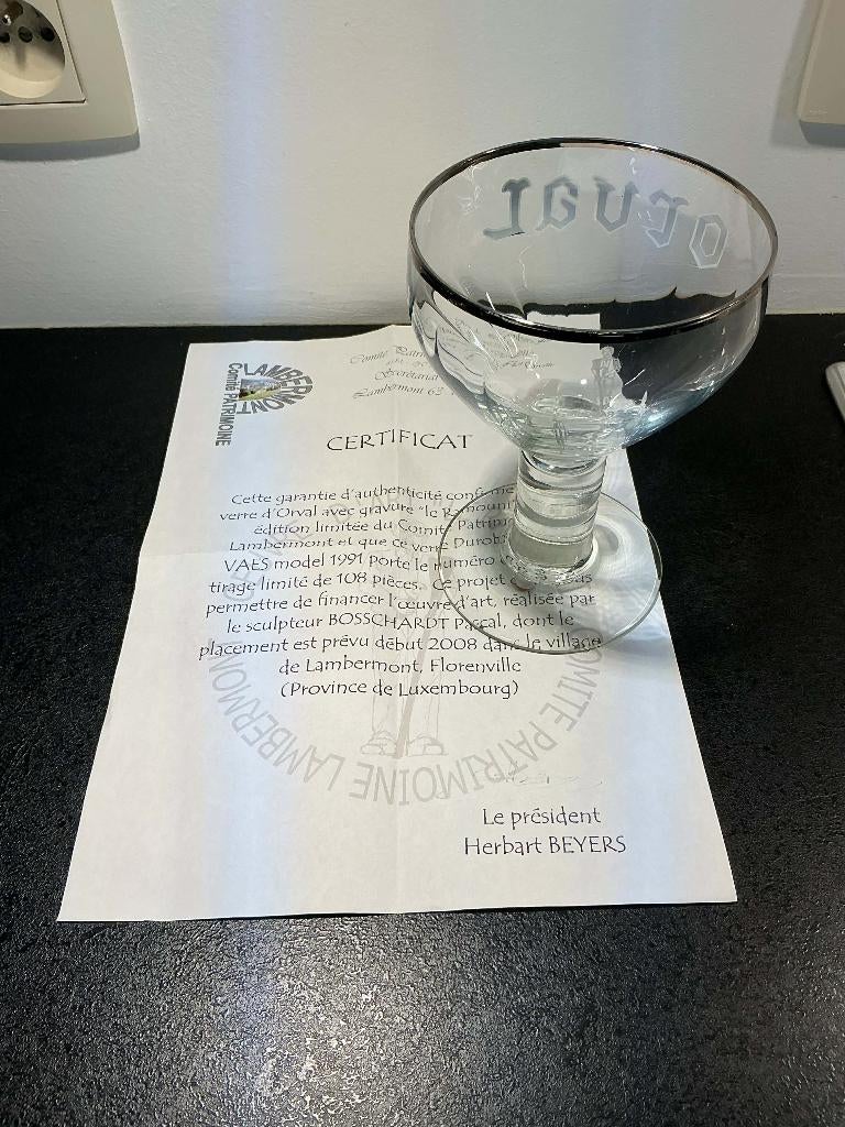 Très rare verre orval "Le Ramouni", Enlèvement, Comme neuf, Verre ou Verres
