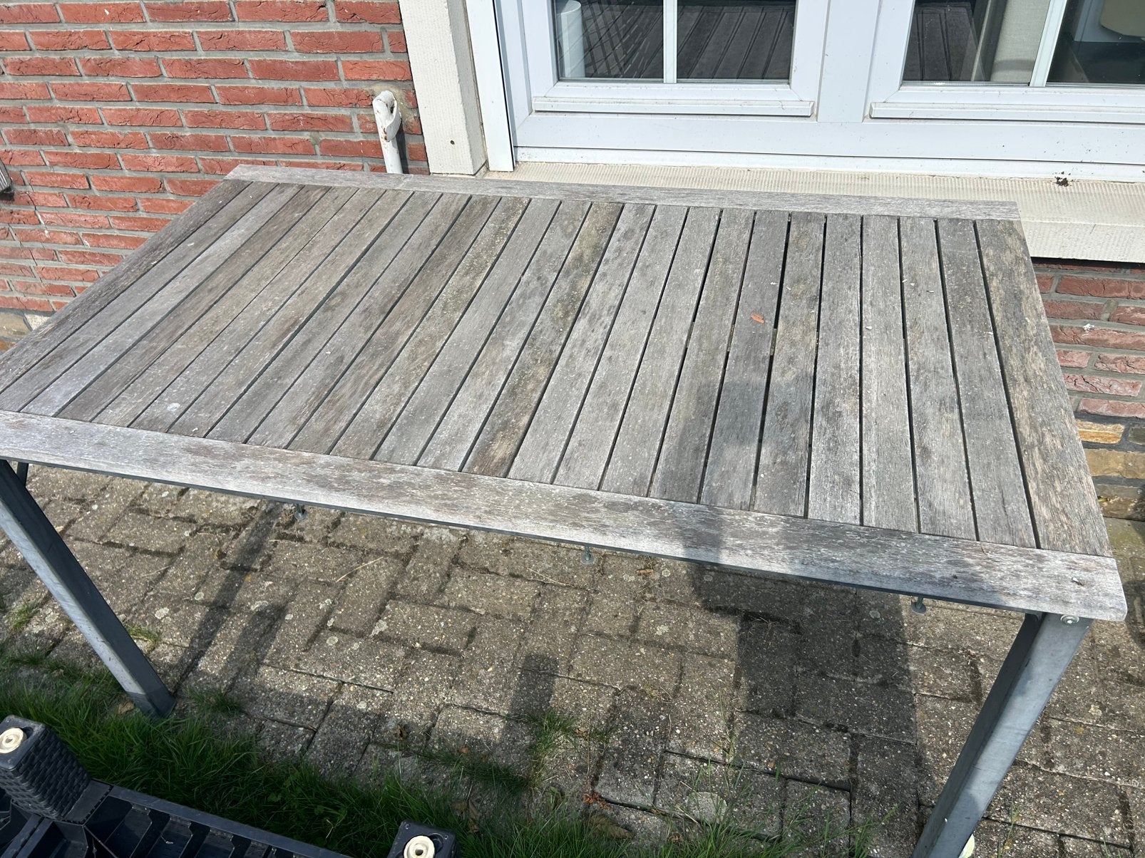 Tuintafel, Jardin & Terrasse, Tables de jardin, Enlèvement, Utilisé, Rectangulaire, Bois