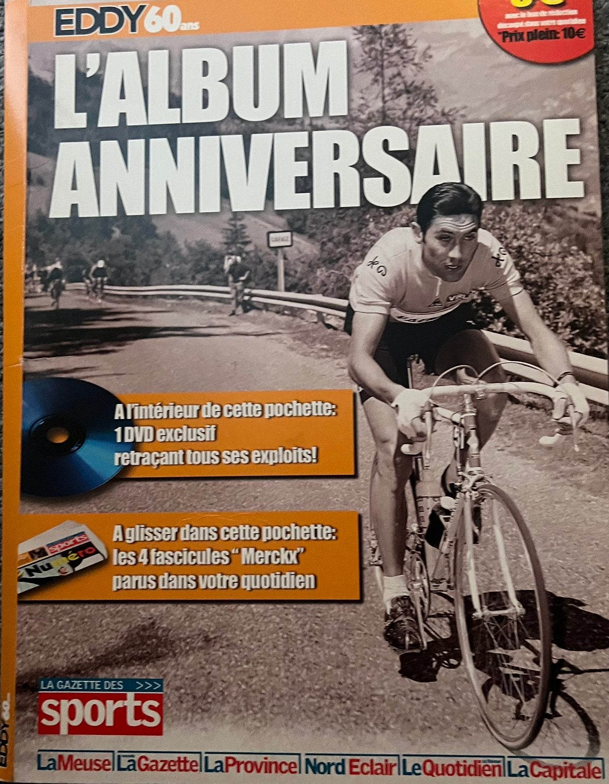 Album anniversaire Eddy Merckx – 60 ans –, Ophalen of Verzenden, Zo goed als nieuw