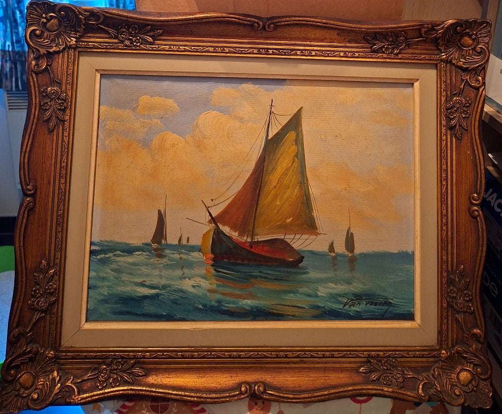 Peinture Marine, Envoi, École hollandaise, Encadré, Maritime / eau