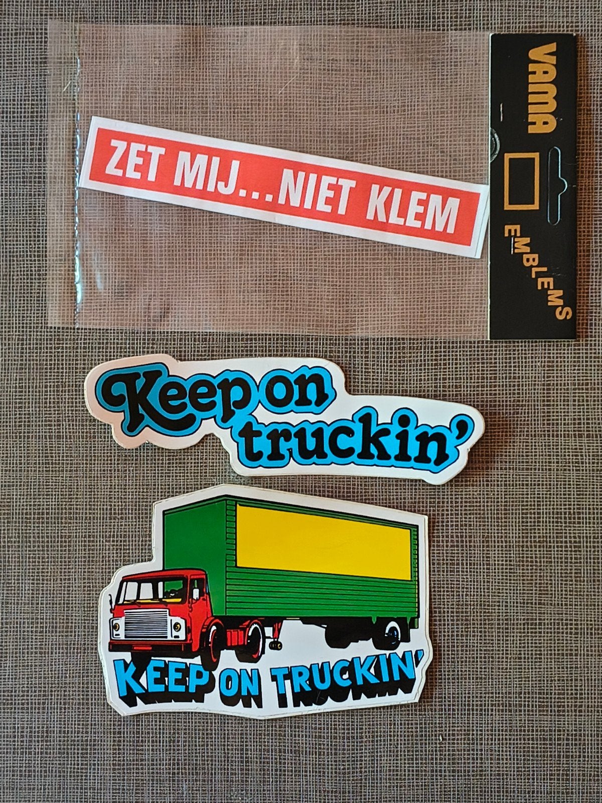 vintage stickers, truckers, logo's automerken, VAMA, Autos : Divers, Autocollants de voiture, Enlèvement