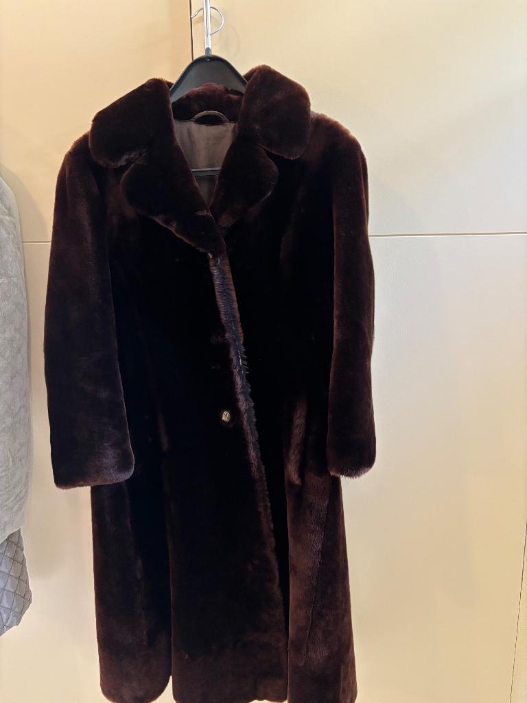 Bontjas chocolade bruin , maat M, Vêtements | Femmes, Vestes | Hiver, Enlèvement, Comme neuf, Taille 38/40 (M), Brun