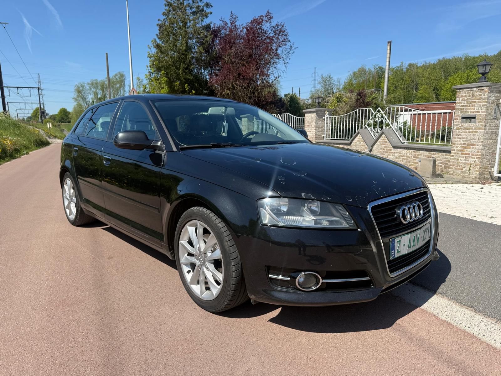 A3 1,6TDI AIRCO CUIR 2012 EURO5 300,000KM 0032471654764, Auto's, Audi, Euro 5, Zwart, 1600 cc, Zwart