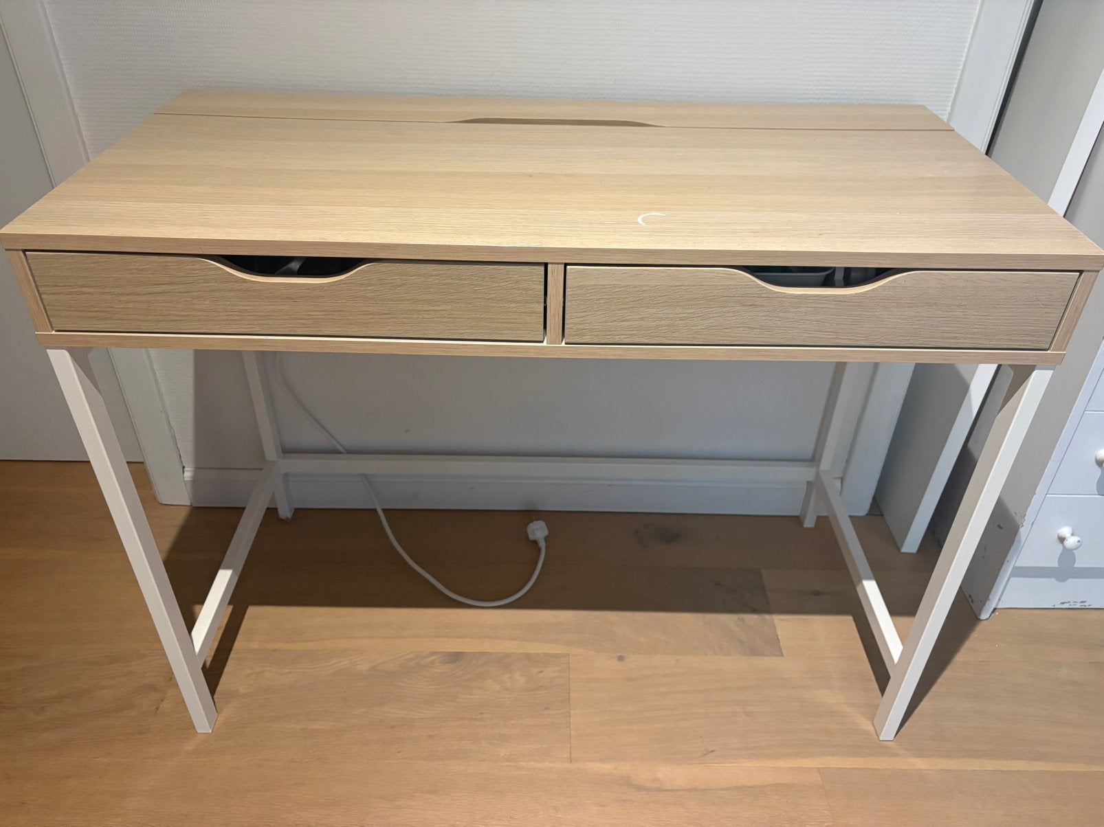 Buro Alex wit/eikenpatroon, 48 cm, Métal, Enlèvement, Utilisé