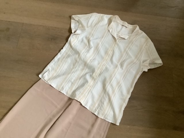 KINGFIELD los ecru-beige hemdje - M, Kleding | Dames, Ophalen of Verzenden, Beige