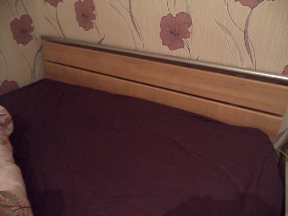 bed 140*200 cm, Huis en Inrichting, Ophalen, Gebruikt, Bruin, 140 cm