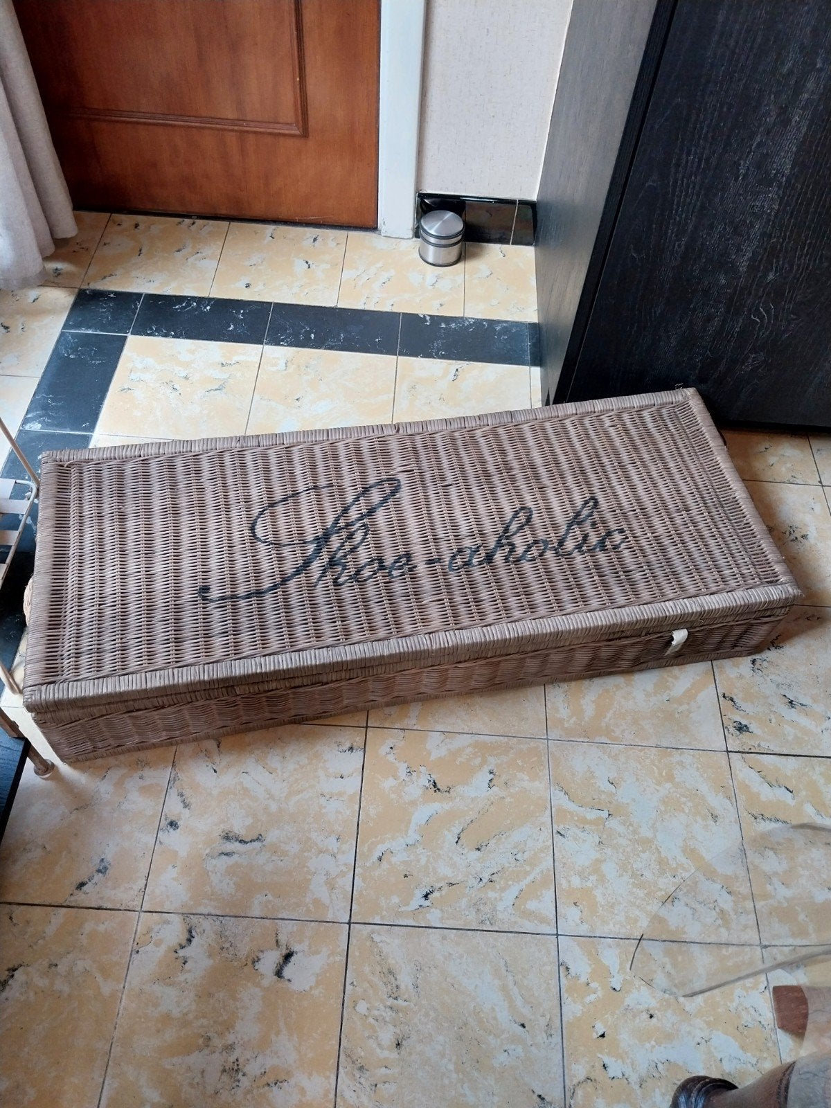 rieten schoenen opbergmand, Ophalen, Gebruikt, Riet, Mand