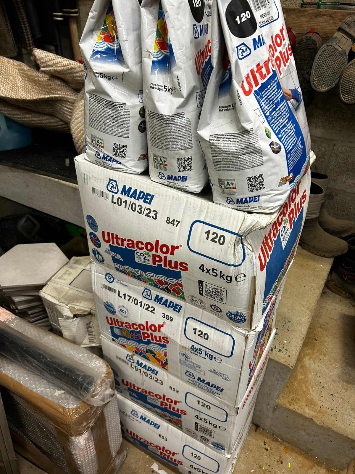 Sac 5kg joint carrelage Mapei Ultracolor plus (120), Bricolage & Construction, Enlèvement, Comme neuf