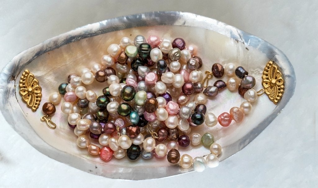 lot kralen 4 strengen multicolor zoetwaterparels 41cm, Hobby & Loisirs créatifs, Fabrication de Perles & Bijoux, Enlèvement ou Envoi