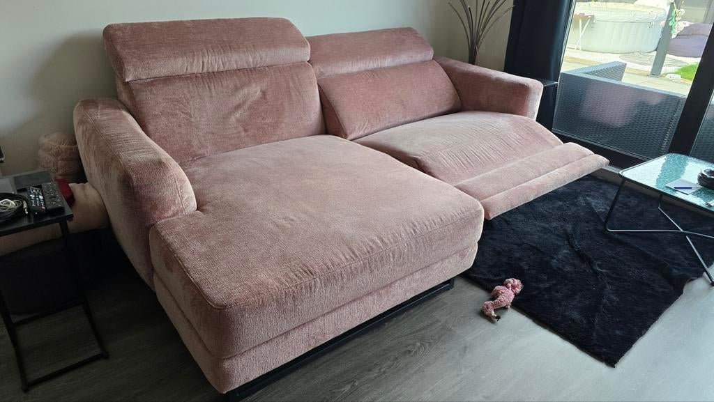 Hoekzetel L met relax gedeelte, Huis en Inrichting, Ophalen, Zo goed als nieuw, Stof, Modern