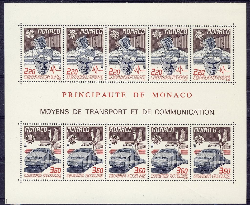 Monaco 1988 - Bloc 39 de la CEPT **, Timbres & Monnaies, Envoi, Monaco, Non oblitéré