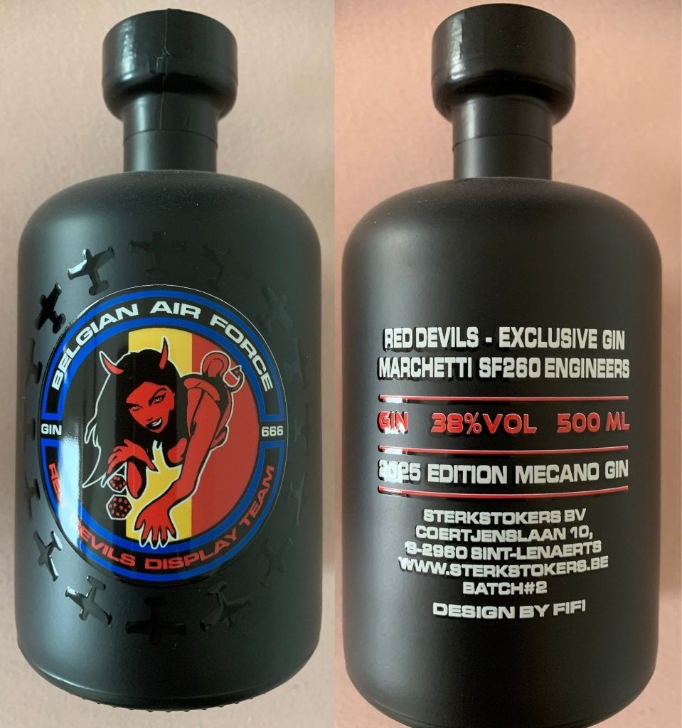 BAF - Red Devils Belgian airforce gin, Ophalen of Verzenden