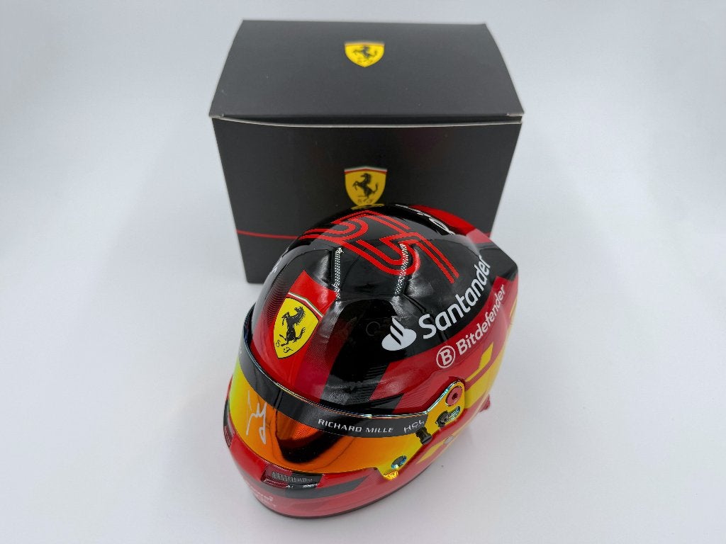 1/2 casque helmet F1 Sainz 2024 (Ferrari) signé, Ophalen of Verzenden