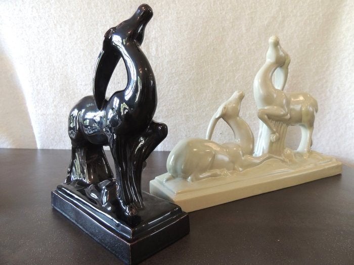 Sculptures d'antilopes et de gazelles de Charles Lemanceau, Antiquités & Art, Art | Sculptures & Bois, Enlèvement ou Envoi, Statue