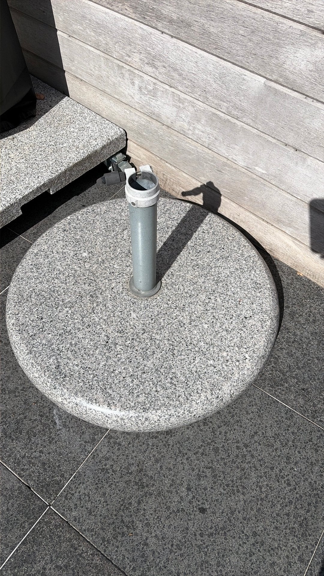 Parasolvoet marmer, Jardin & Terrasse, Enlèvement, Comme neuf, Base de parasol