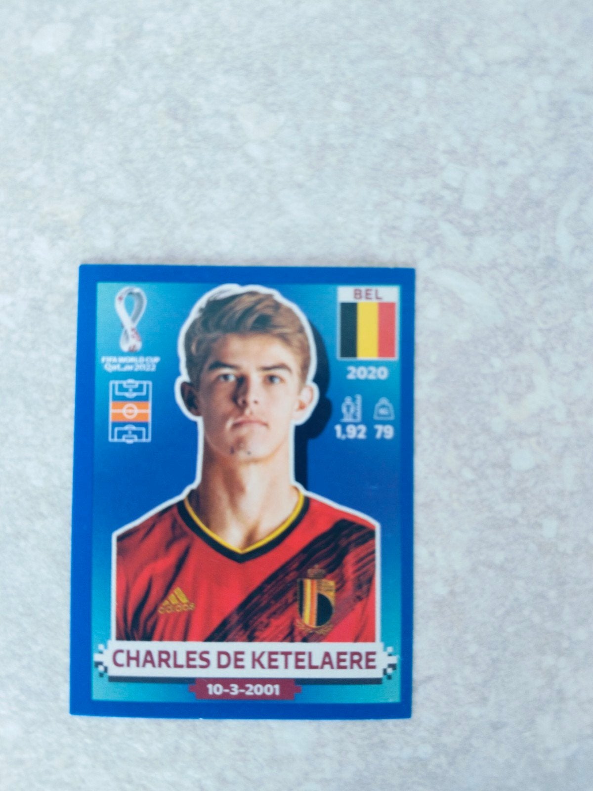 Panini sticker WK Qatar Charles De Ketelaere België, Ophalen of Verzenden, Sticker