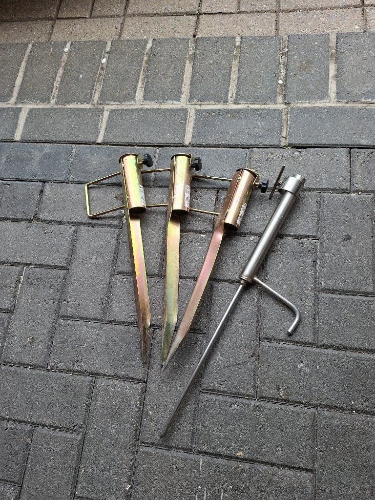 paraplu steun inox, Watersport en Boten, Ophalen, Zo goed als nieuw, Overige typen