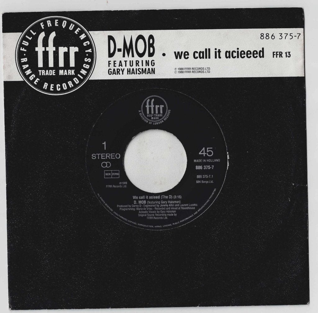 D-MOB - We call it acieed - We call it acieed instru, Enlèvement ou Envoi, 7 inch, Utilisé, Dance et House