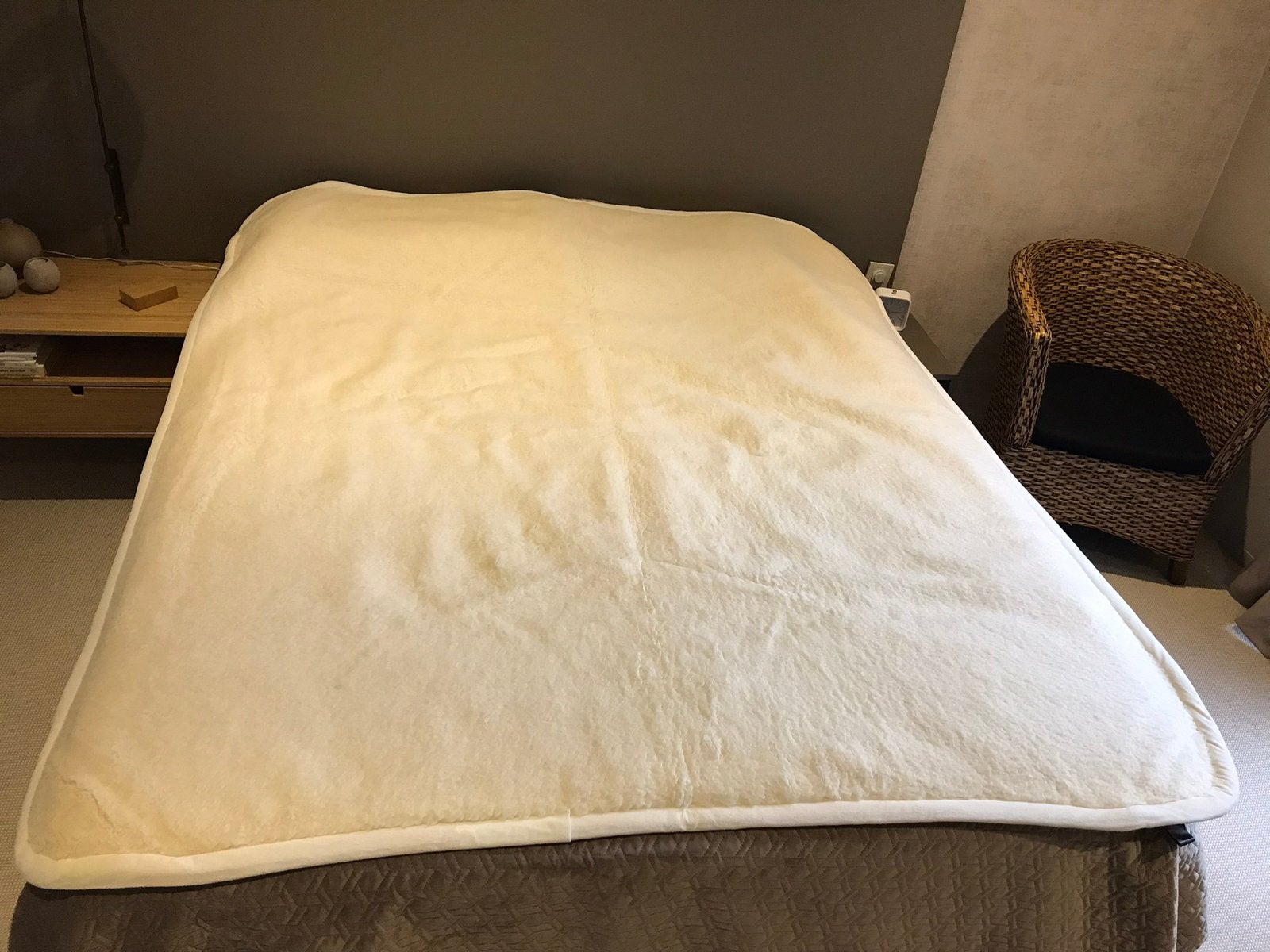 Bedtopper van zuivere schapenwol, Ophalen, Zo goed als nieuw
