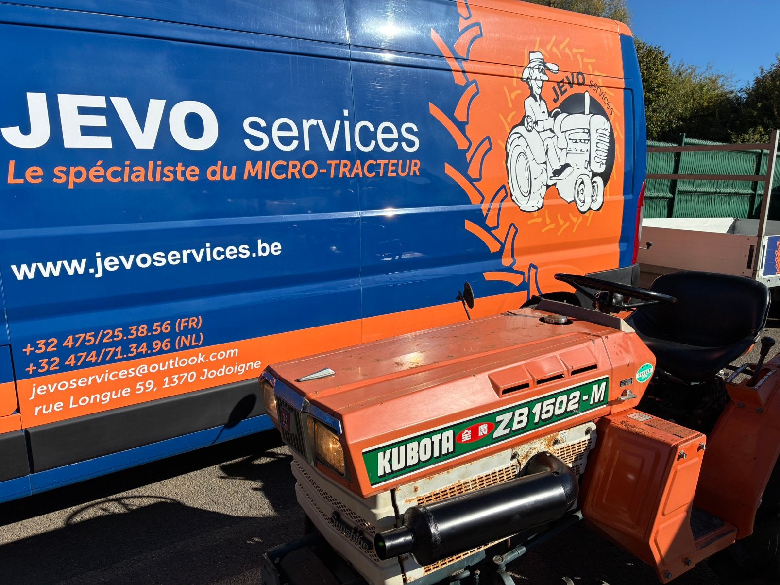 Micro tracteur Kubota 19ch 4x4, Enlèvement