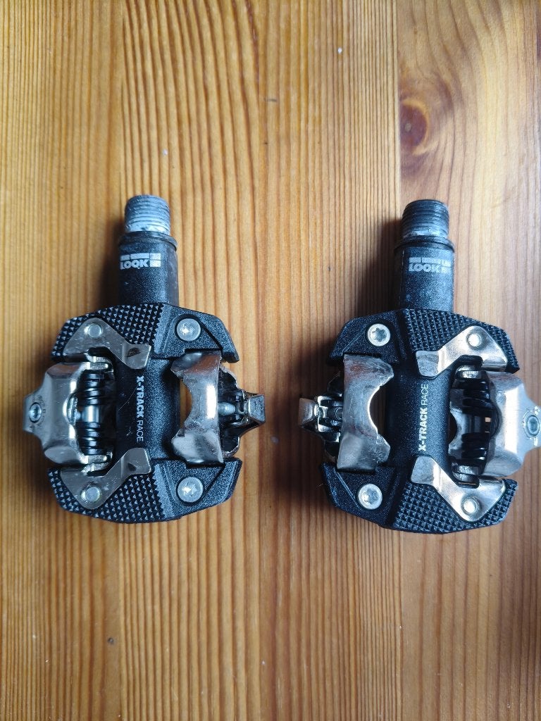 Look x-track race pedalen, Fietsen en Brommers, Fietsonderdelen, Gebruikt, Racefiets, Look, Aluminium
