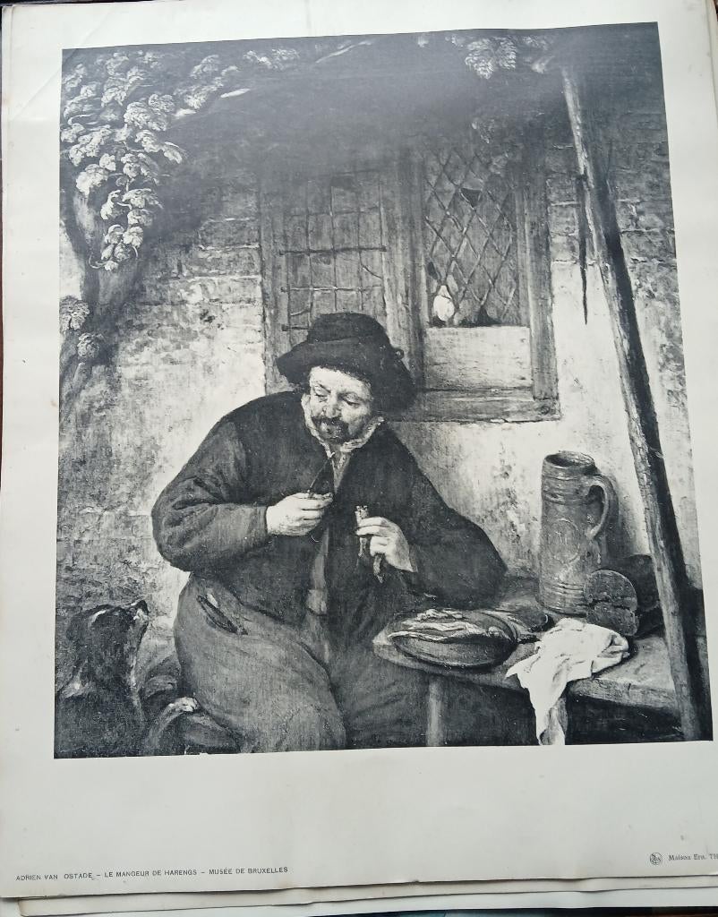 Reproductie "Le Mangeur de harengs ", Antiek en Kunst, Ophalen