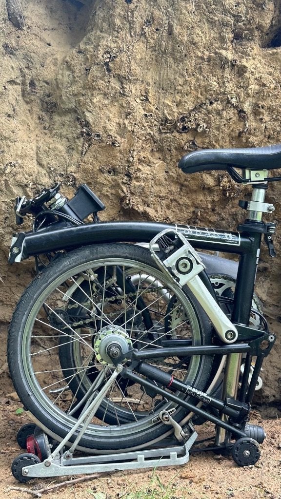 Brompton MR6 zwart telescopisch dynamozadel 6 versnellingen, Fietsen en Brommers, Ophalen, Brompton, 14 tot 16 inch, Versnellingen