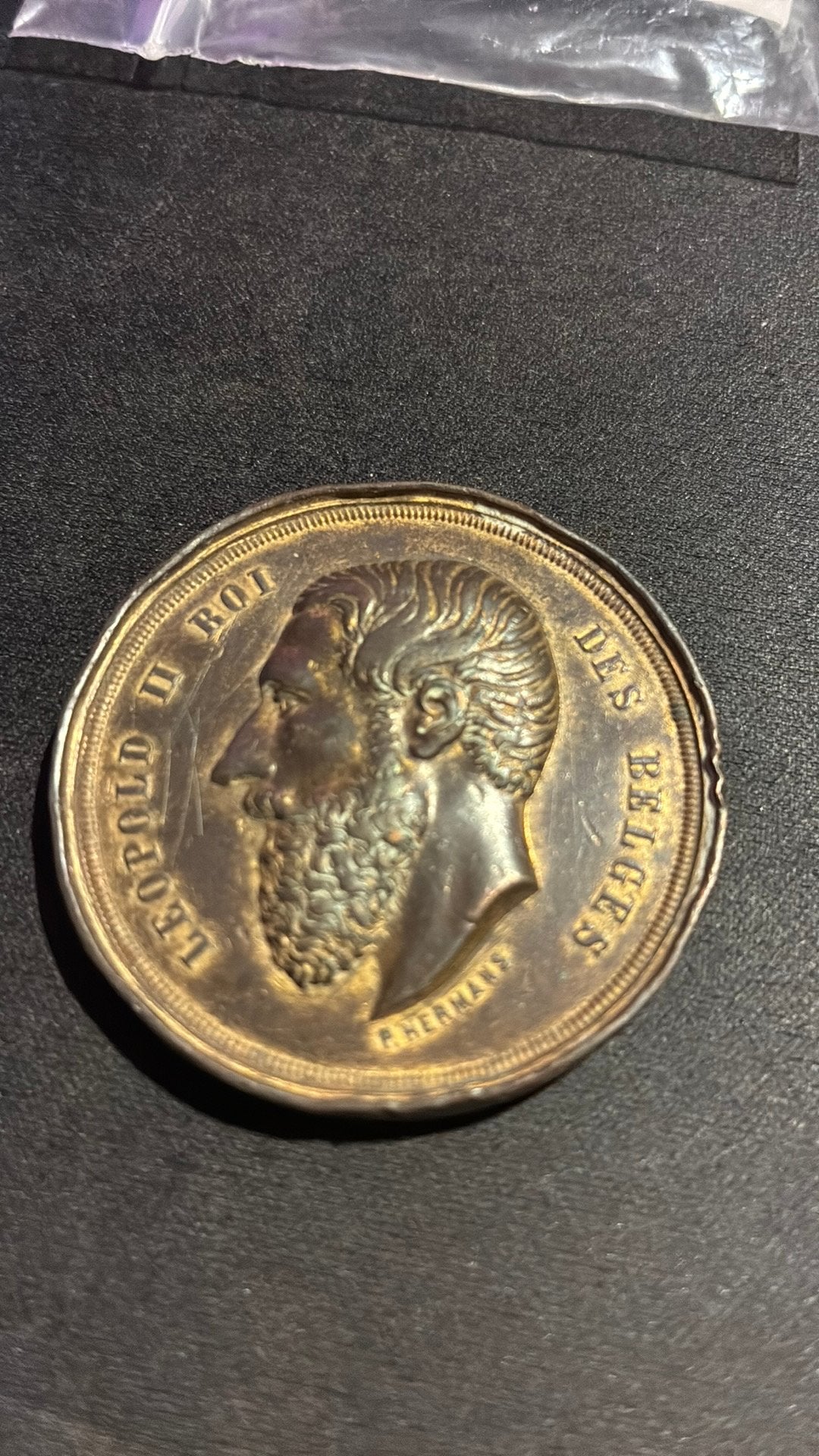 Leopold 2 p. Hermans 1878, Postzegels en Munten, Ophalen of Verzenden