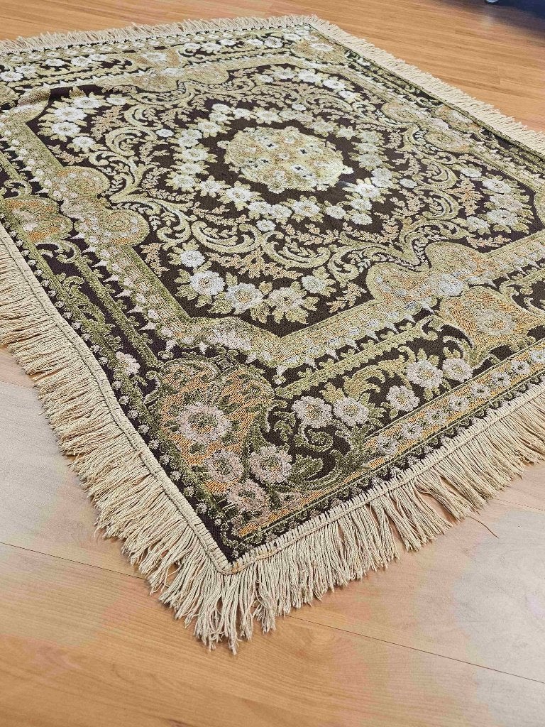 Kleed vintage woonkleed 135/115 cm, Huis en Inrichting, Ophalen of Verzenden, Gebruikt, Bruin, Vintage
