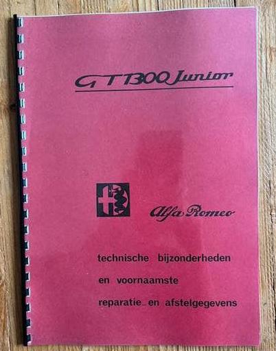 Alfa Romeo GT1300 Junior reparatie- en afstelgegevens, Boeken, Auto's | Boeken, Ophalen, Gelezen, Alfa Romeo