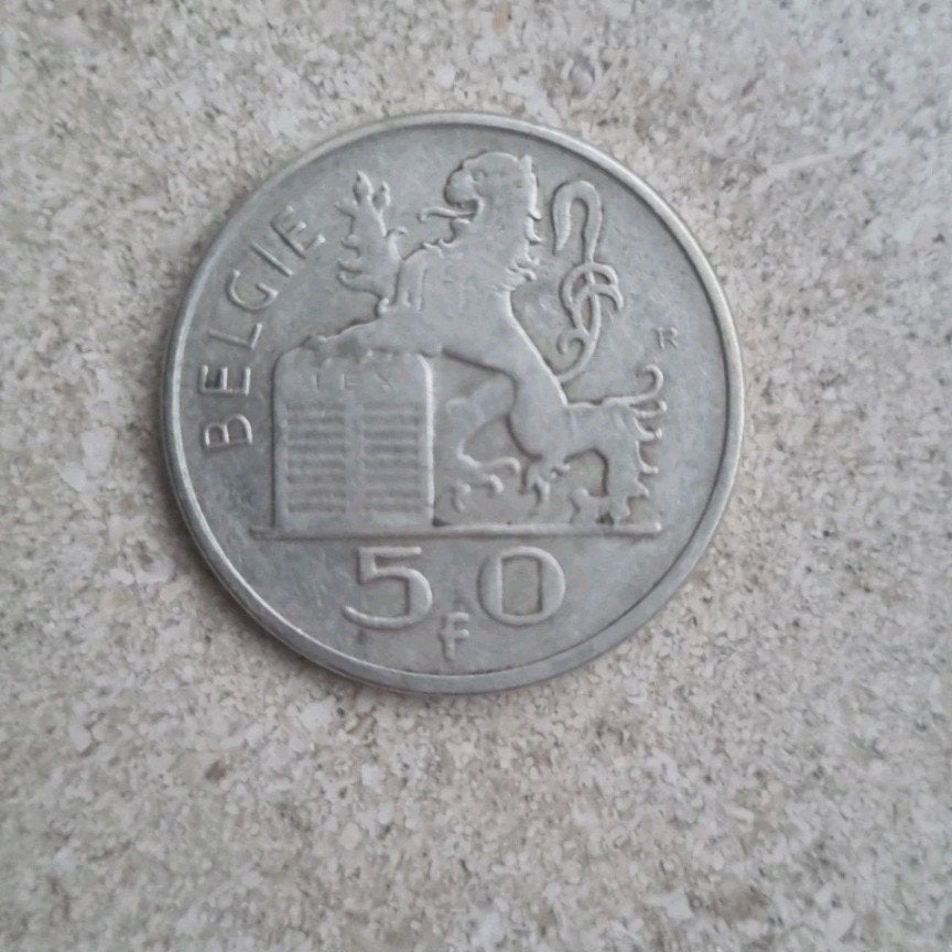 50 Belgische Frank, Postzegels en Munten, Ophalen of Verzenden, Losse munt