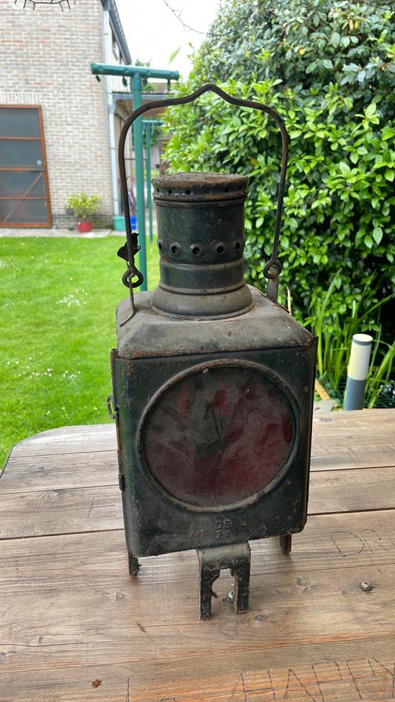 Vintage Duitse spoorweglamp, Antiek en Kunst, Ophalen of Verzenden