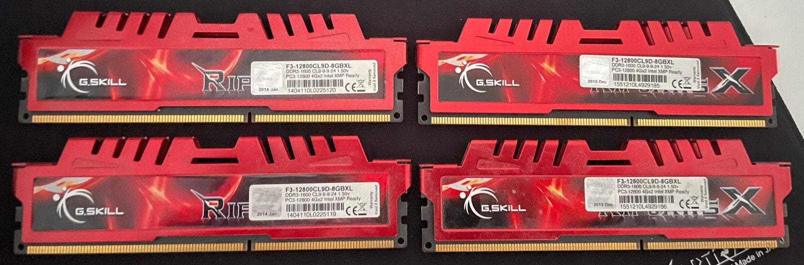 G.Skill Ripjaws X 8 GB DDR3-1600 CL9-stick, Computers en Software, RAM geheugen, Ophalen, Gebruikt, DDR3