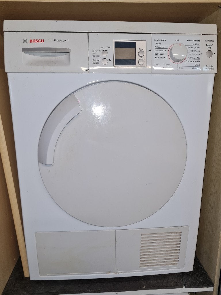 Séche-linge Bosch, Electroménager, 6 à 8 kg, Classe énergétique A ou plus économe, Chargeur frontal, Enlèvement