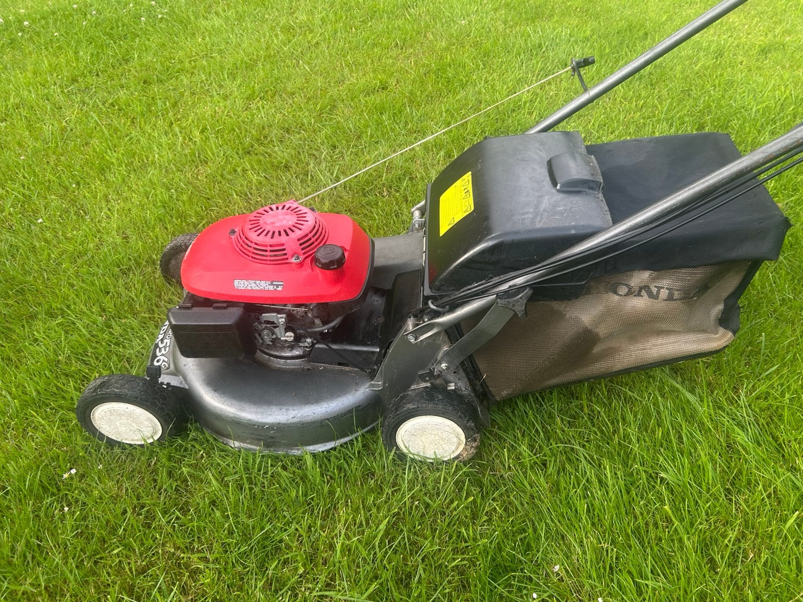 Honda hrd 536 grasmaaier, Tuin en Terras, Grasmaaiers, Zo goed als nieuw, Opvangbak, Ophalen