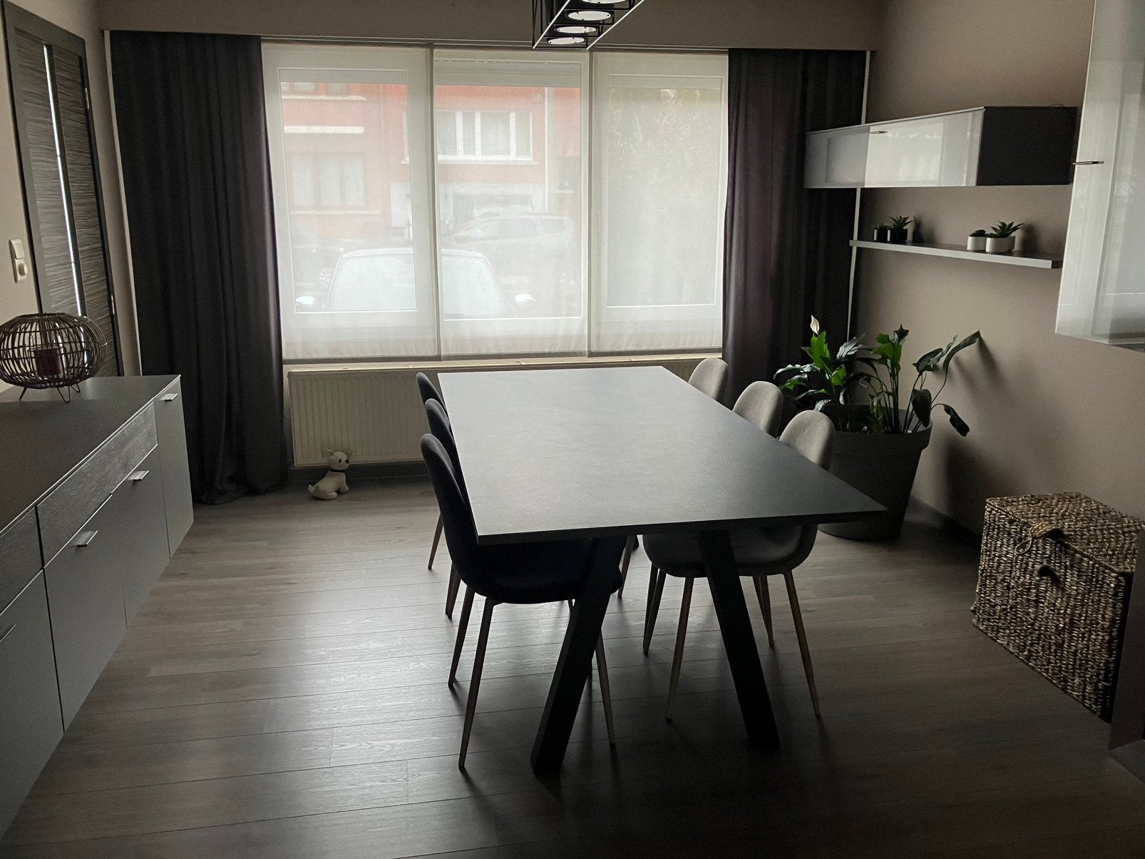 Volledige eetkamer, Huis en Inrichting, Ophalen, Zo goed als nieuw, 4 tot 6 stoelen