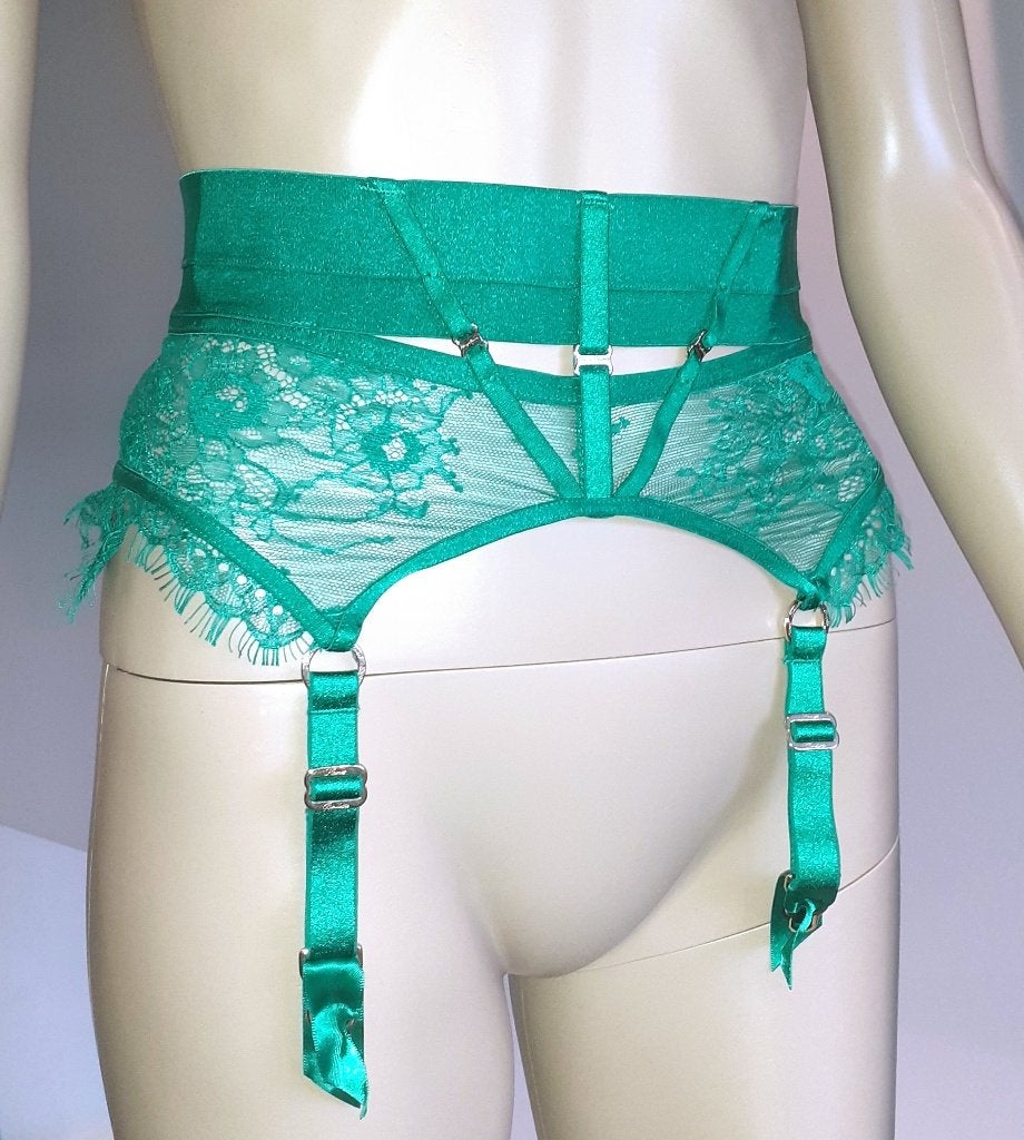 Jarretelgordel Jarretel Honey Birdette Belinda emerald S, Kleding | Dames, Ondergoed en Lingerie, Ophalen of Verzenden, Groen