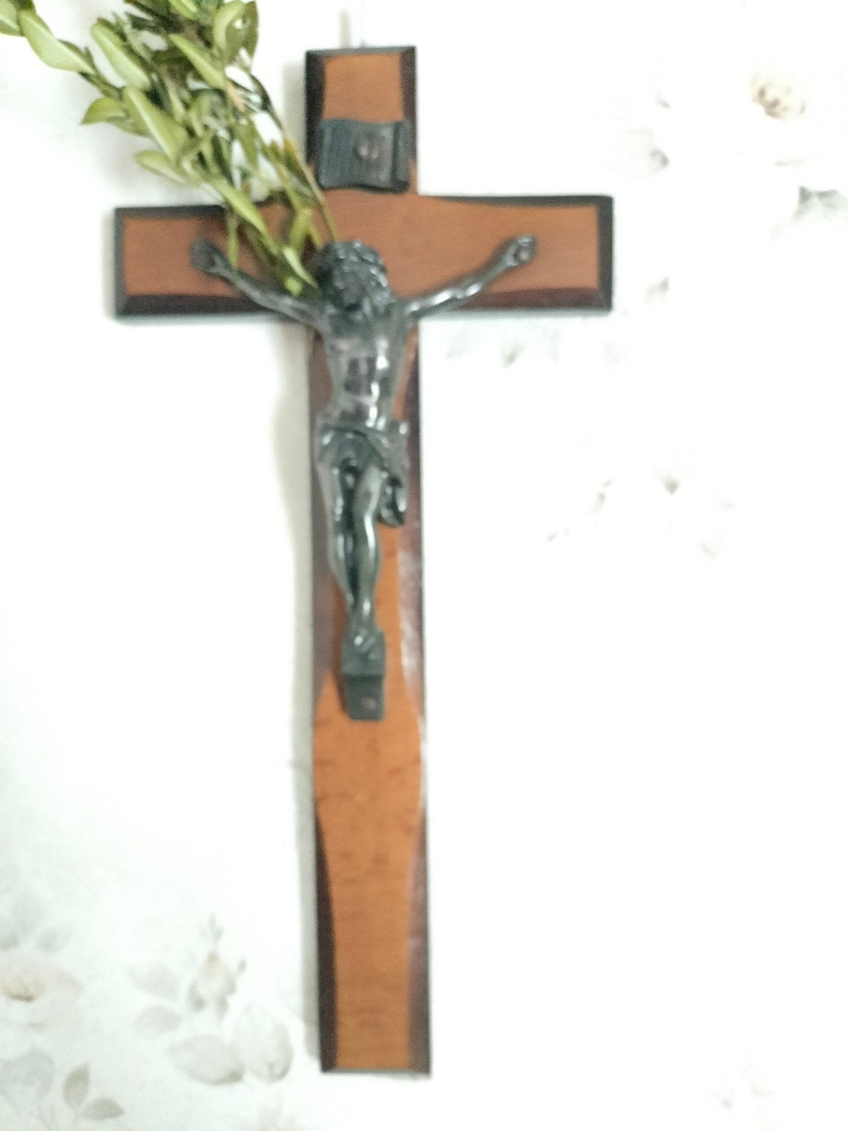 Houten kruis beeld, Antiquités & Art, Antiquités | Objets religieux, Enlèvement
