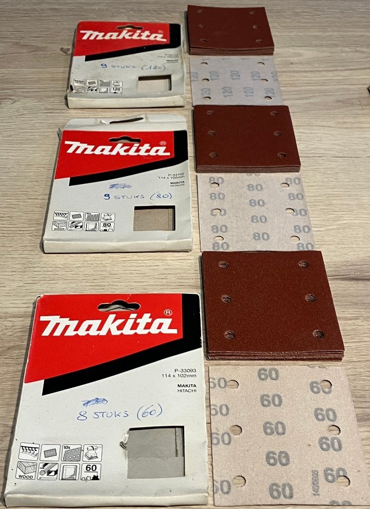 NIEUW : 26 * Makita Velcro Schuurvellen - 40% !!, Doe-het-zelf en Bouw, Ophalen of Verzenden, Nieuw, Vlakschuurmachine