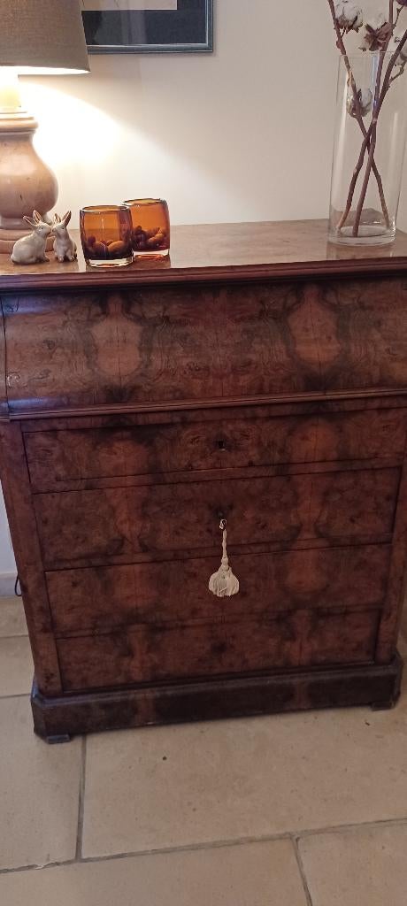antieke commode in wortelhout, Antiek en Kunst, Ophalen