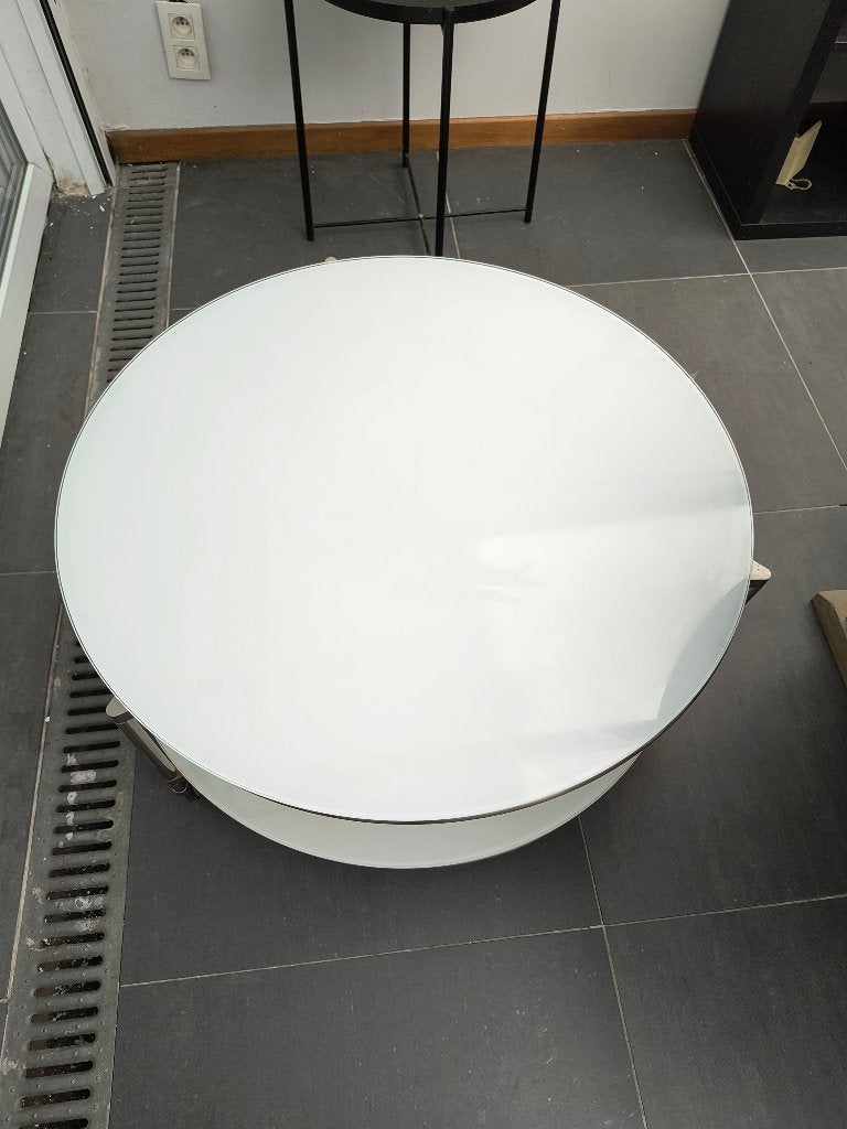Vintage IKEA salontafel STRIND, Ophalen, Gebruikt, Rond, 50 tot 100 cm