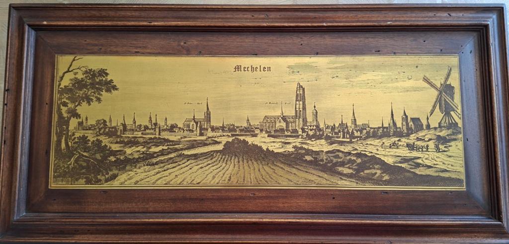 Gravure sur cuivre avec vue de Malines, Enlèvement
